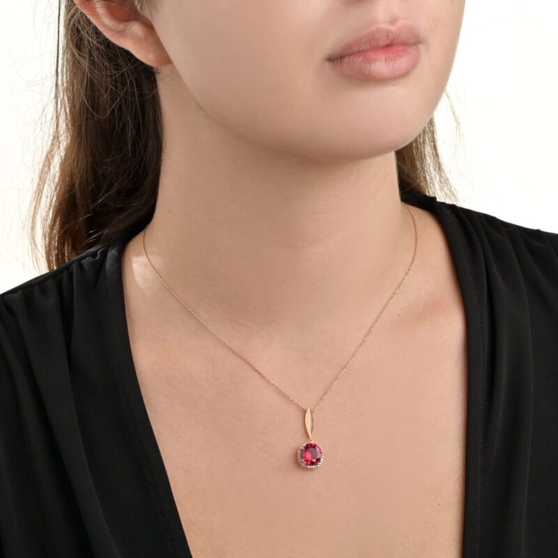 Daily Dazzle Diamond Necklace with Colored Stones - Image 2