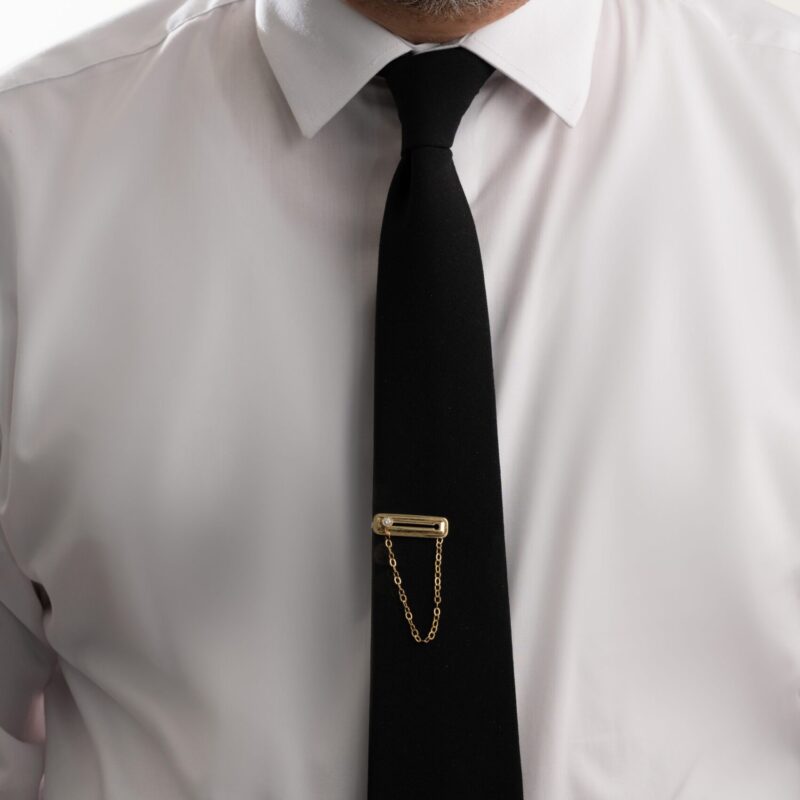 Love Lock Diamond Tie Clip - Image 2