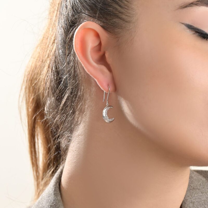 Moon Diamond Earrings - Image 2