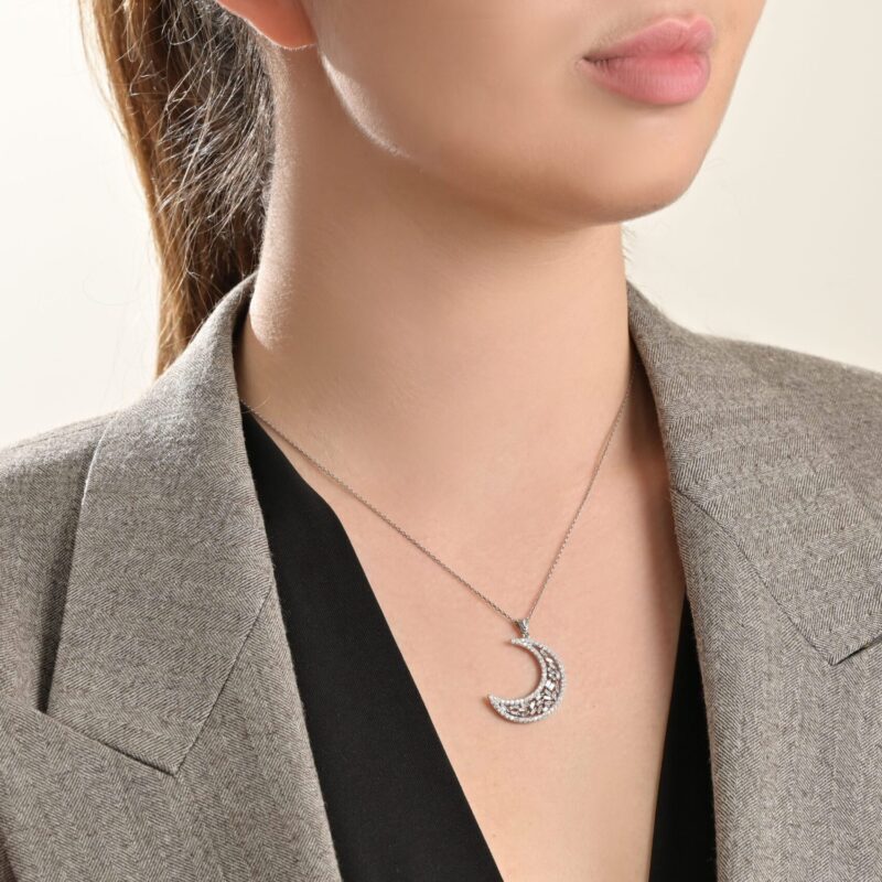 Moon Diamond Necklace - Image 2