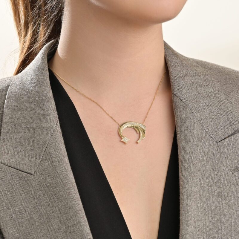 Moon Diamond Necklace - Image 2