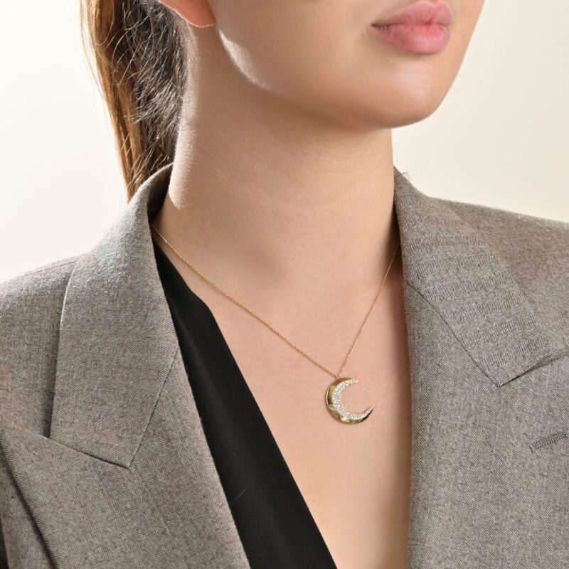 Moon Diamond Necklace - Image 2