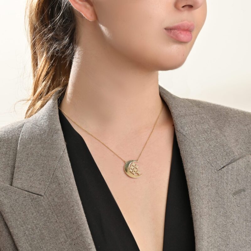 Moon Diamond Necklace - Image 2