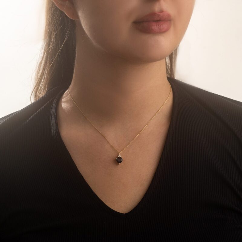 Daily Dazzle Diamond Necklace with Blue Sapphire - Image 2