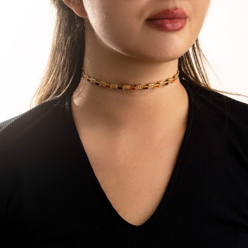 Daily Dazzle Diamond Choker with Enamel - Image 2