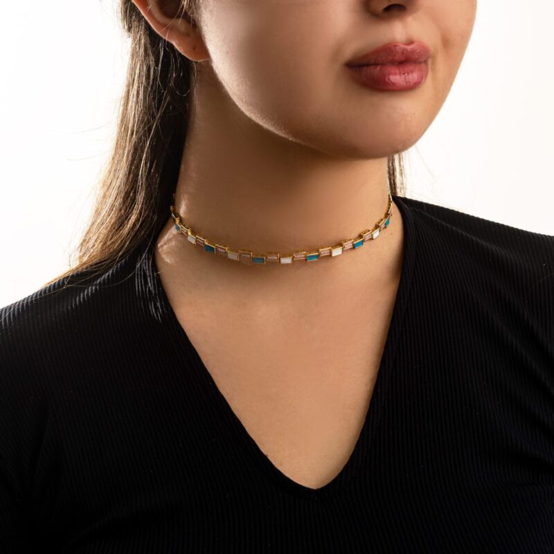 Daily Dazzle Diamond Choker with Enamel - Image 2