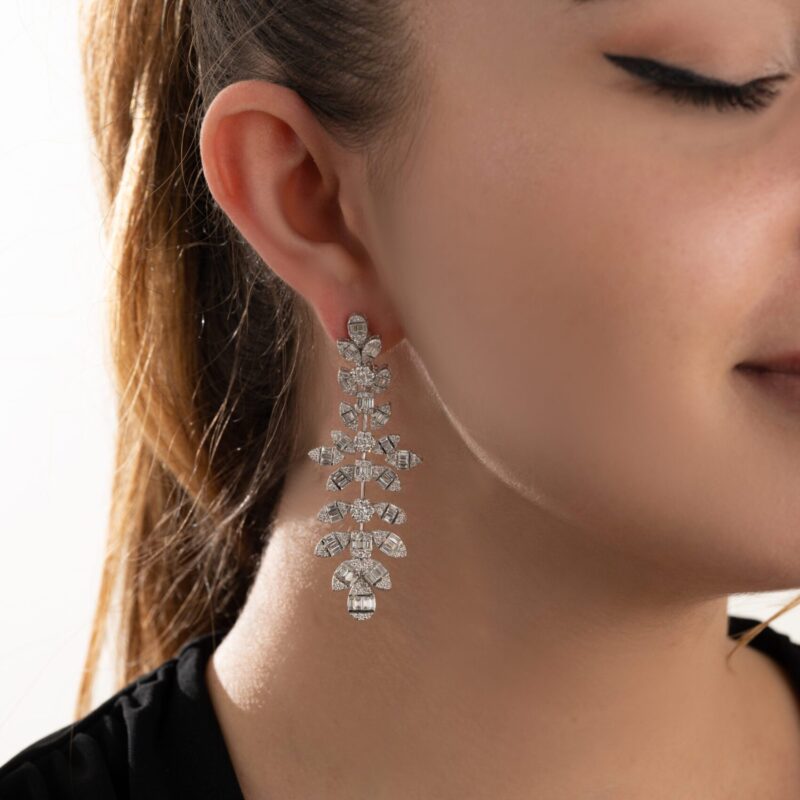 Bridal Diamond Earrings - Image 2