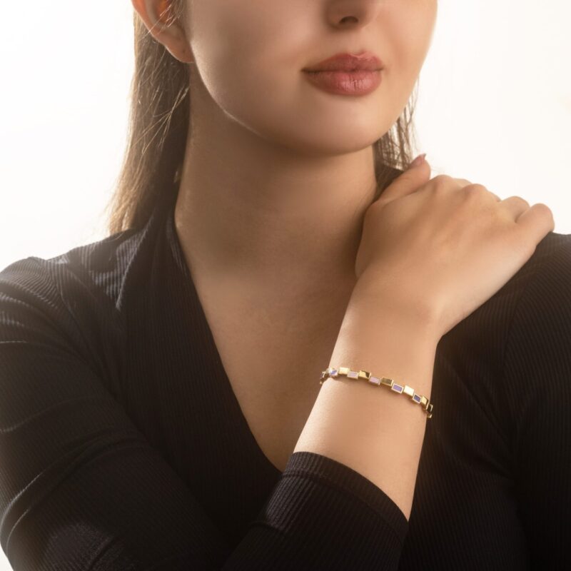 Daily Dazzle Gold Bracelet with Enamel - Image 2
