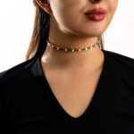 Daily Dazzle Gold Choker with Enamel - Image 2