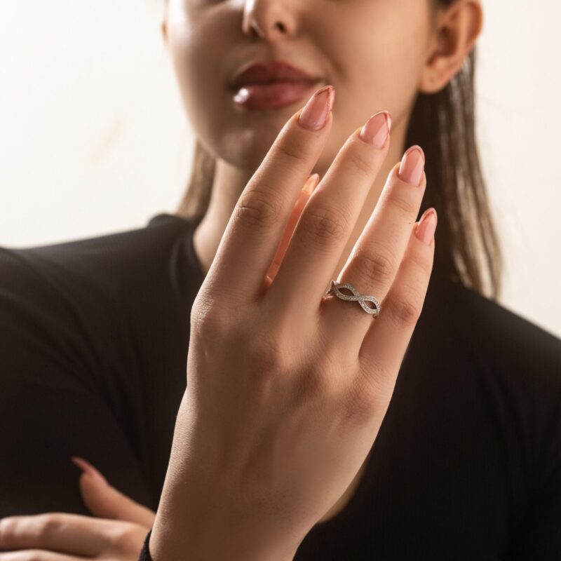 Waves Bridal Diamond Ring - Image 2