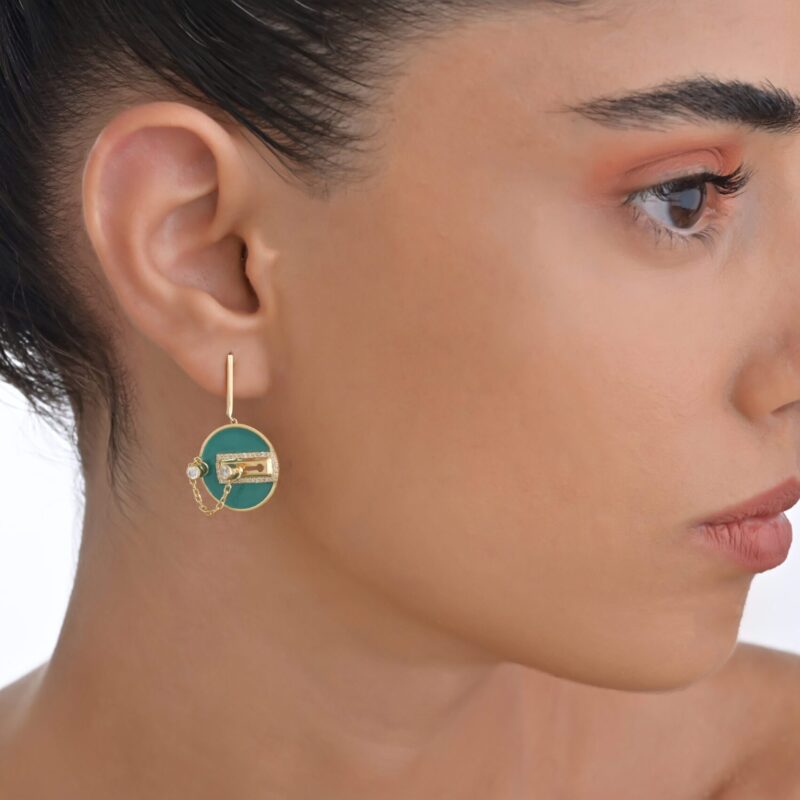 Love Lock Diamond Earring - Image 2