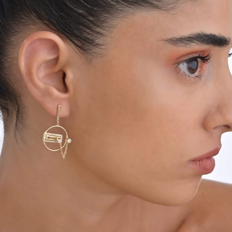 Love Lock Diamond Earring - Image 2