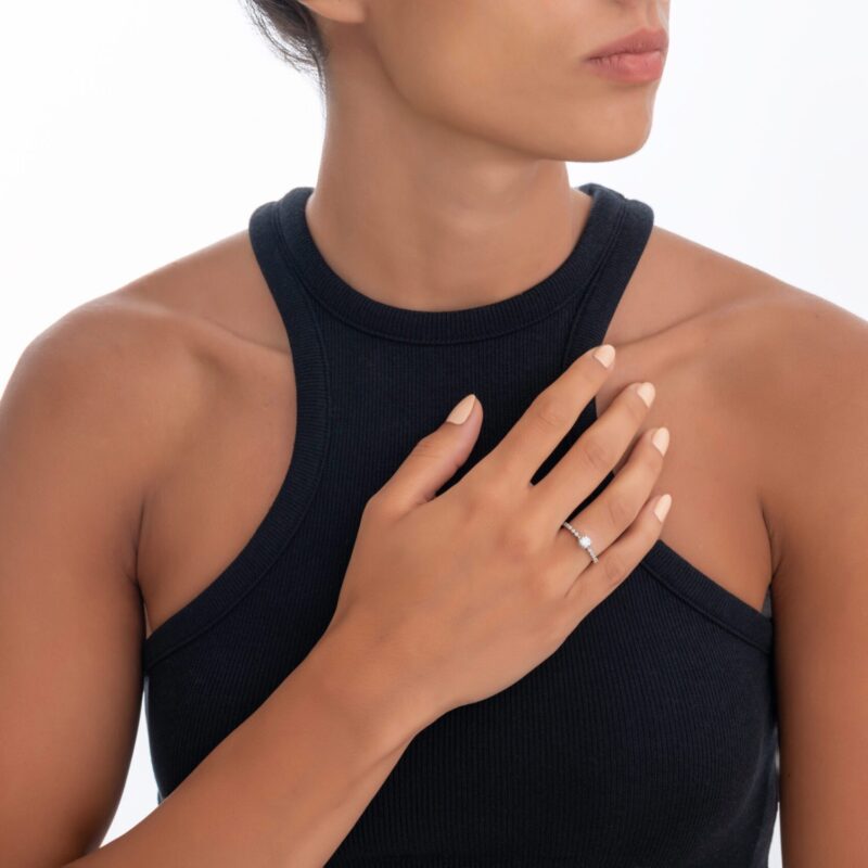 Solitaire Diamond Engagement Ring - Image 2