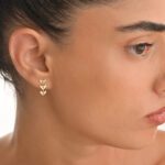 Daily Dazzle Summer Arrow Gold Earrings - Image 2