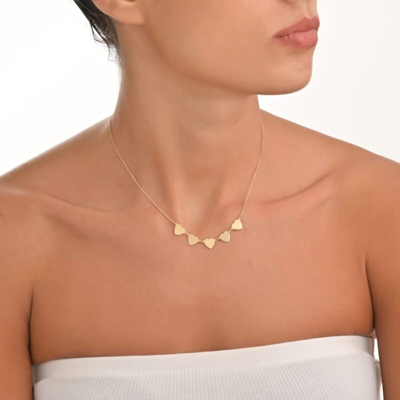 Daily Dazzle Summer Hearts Gold Necklace - Image 2