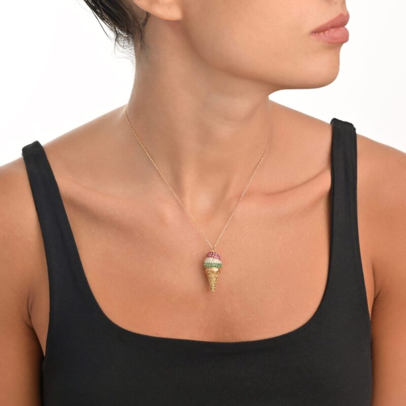 Candy Ice-cream Diamond Necklace - Image 2