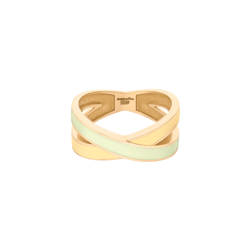 Daily Dazzle Summer Gold Ring with Enamel - Image 3