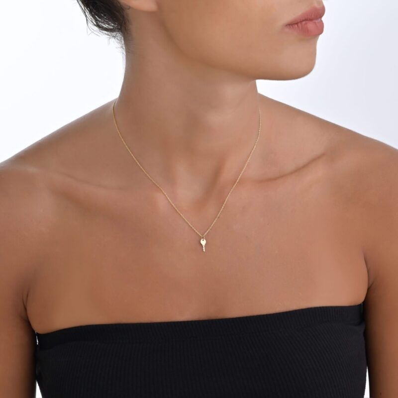 Daily Dazzle Sumemr Key Gold Necklace - Image 2