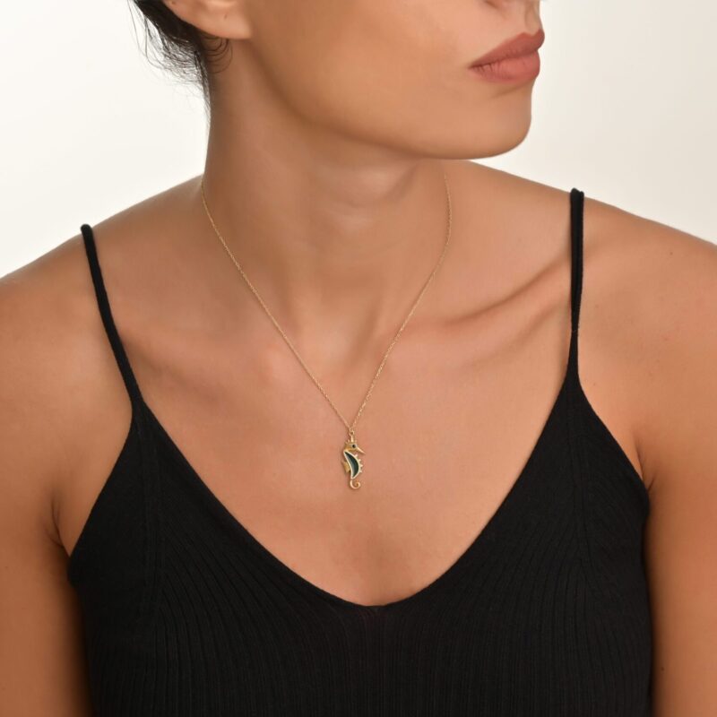 Daily Dazzle Summer Seahorse Gold Necklace - Image 2