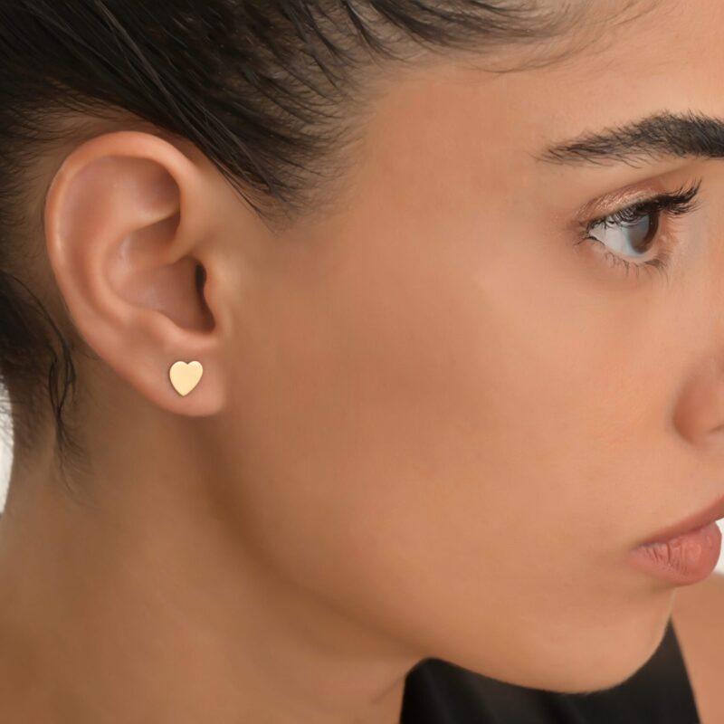 Daily Dazzle Summer Heart Gold Earrings - Image 2