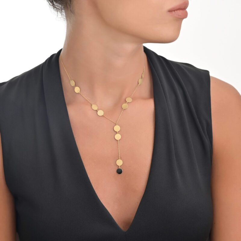 Boule Gold Necklace set with enamel - Image 2