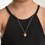 Kids Mushroom Necklace with Enamel - Image 2