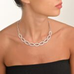 Waves Bridal Collection Diamond Necklace - Image 2