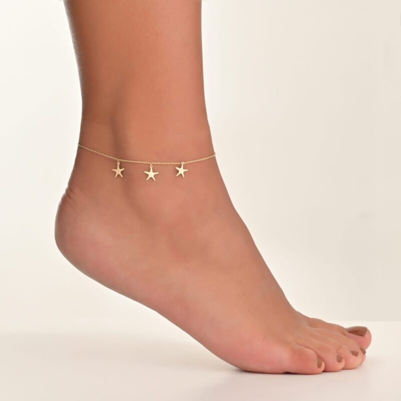 Daily Dazzle Stars Gold Anklet - Image 2