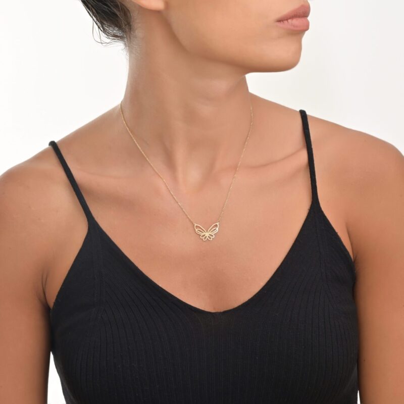 Butterfly Summer Gold Necklace - Image 2