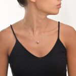 Emblem Gold Necklace with Pearl - Image 2
