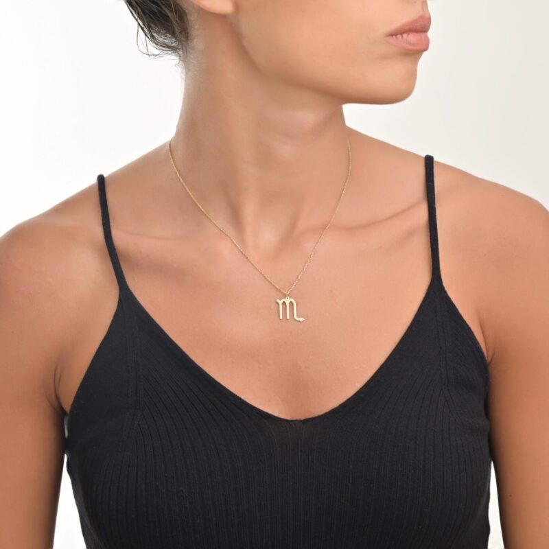 Zodiac Scorpio Gold Necklace - Image 2