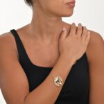 Lotus Gold Bracelet with Colored Stones - Image 2