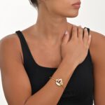 Lotus Gold Bracelet set with colored stones - Image 2