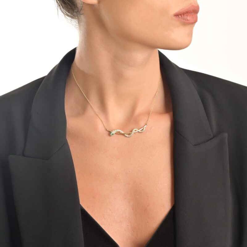 Daily Dazzle Snake Diamond Necklace - Image 2