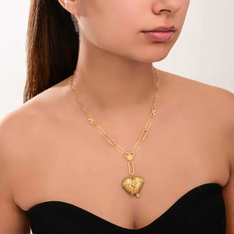 Mon Amour Ruban Diamond Necklace - Image 2