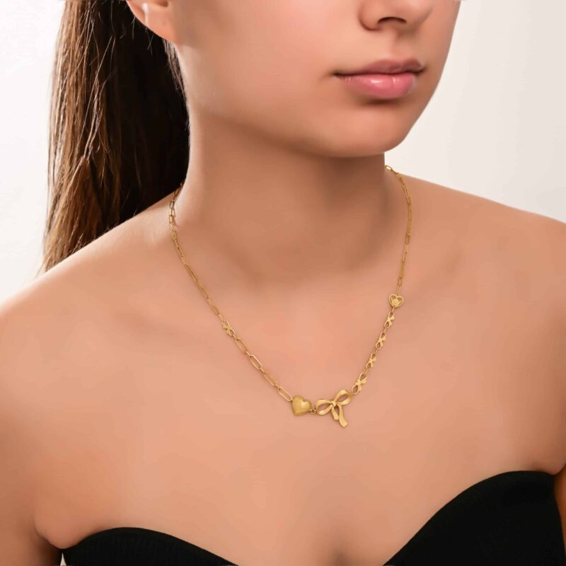Mon Amour Ruban Gold Necklace - Image 2
