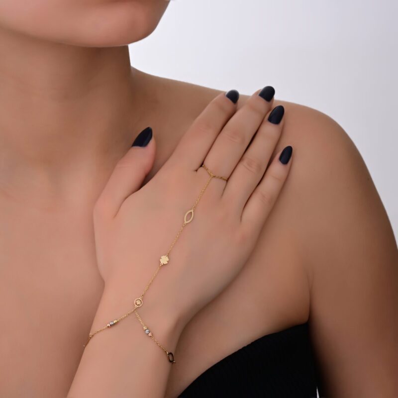 Classic Gold Hand Chain - Image 2