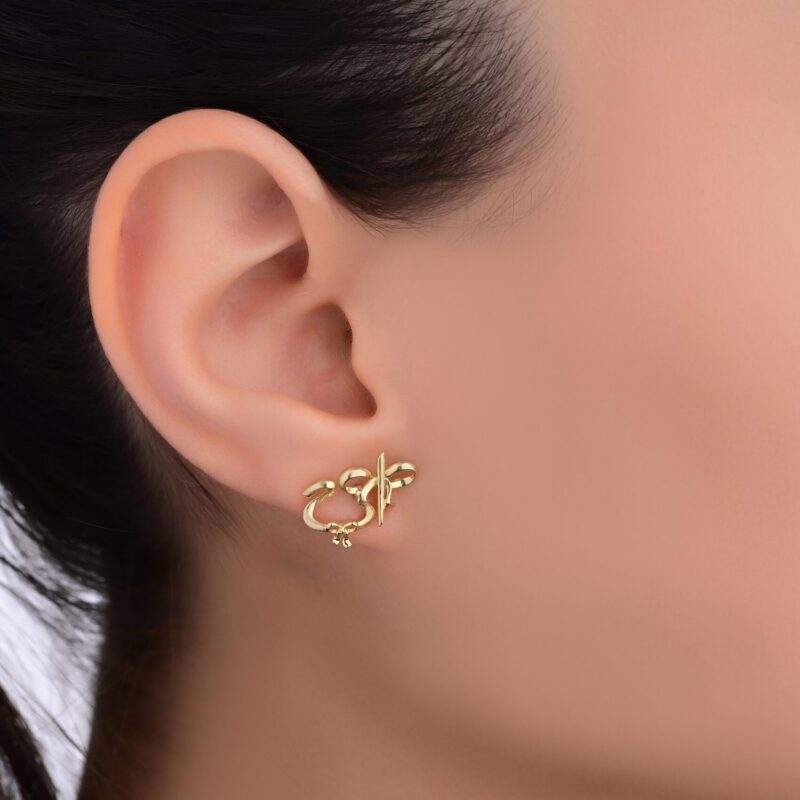 oummi x ruban gold earrings - Image 2